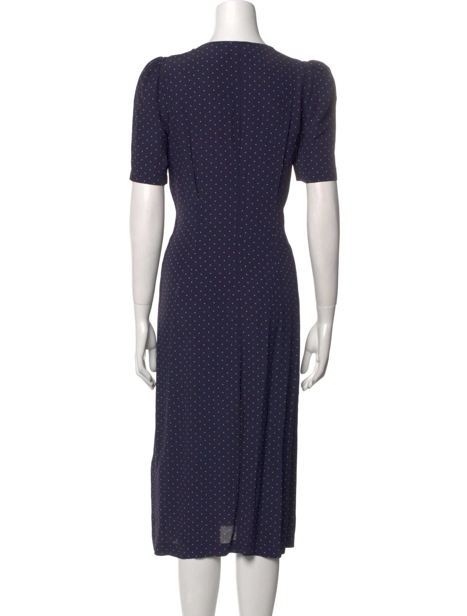 Rouje Polka Dot Print Midi Length Dress